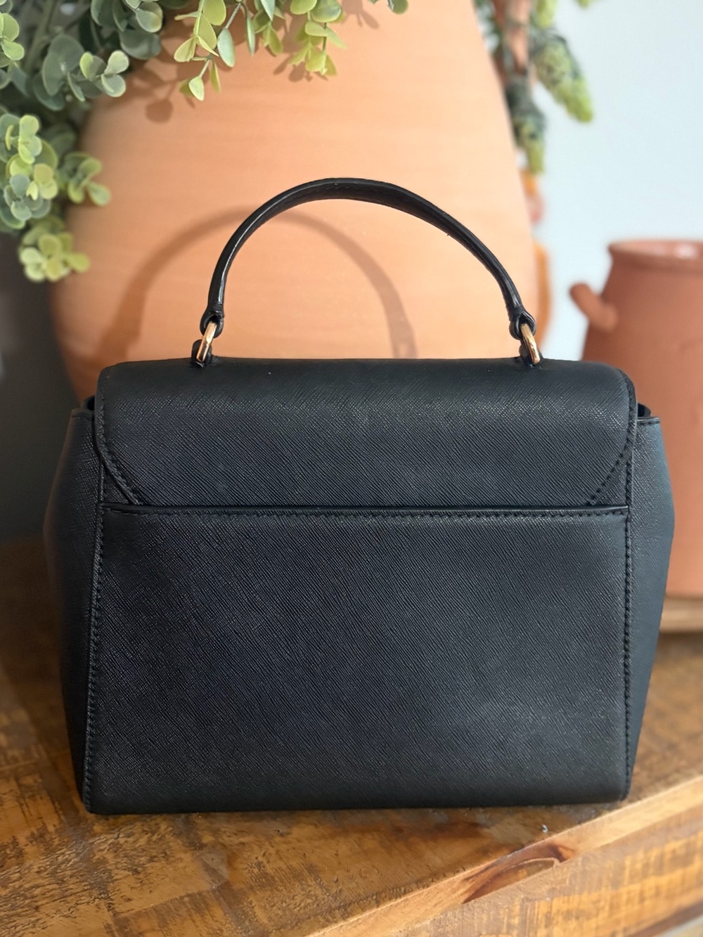 Tory Burch Emerson Small Top Handle Satchel Black No Crossbody Strap - Picture 2 of 8